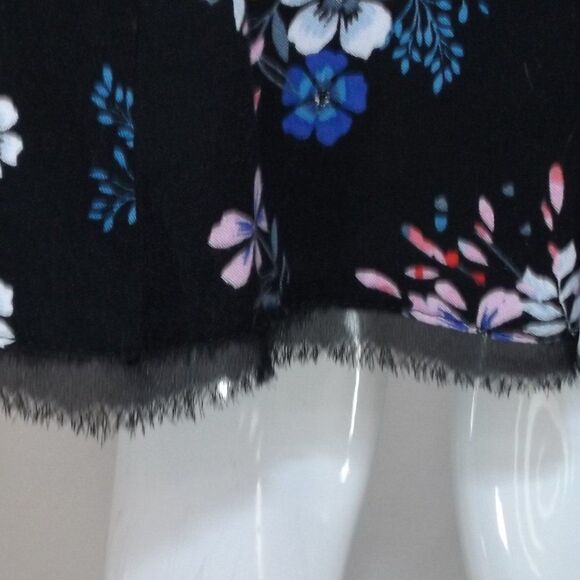 TORRID Dress, 12, Black Floral, Flounce/Trumpet Sleeve, Scoop neck, Tie waist - Picture 11 of 16